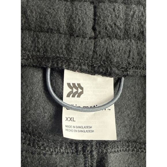 NWT All In Motion Men's Microfleece Jogger Pants Size XXL Black Drawstring Waist - Picture 3 of 6
